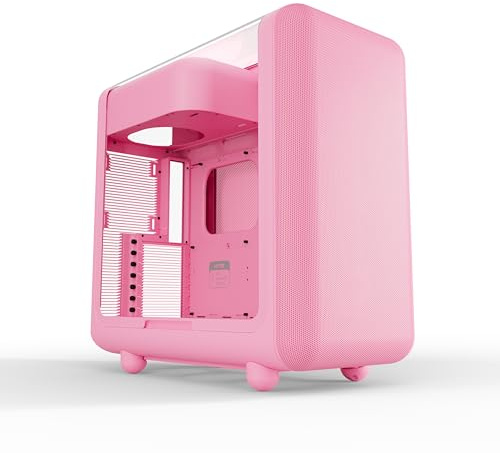 Hyte X50 Modern Performance ATX Mid-Tower PC Gaming Case - Strawberry Milk (Pink)