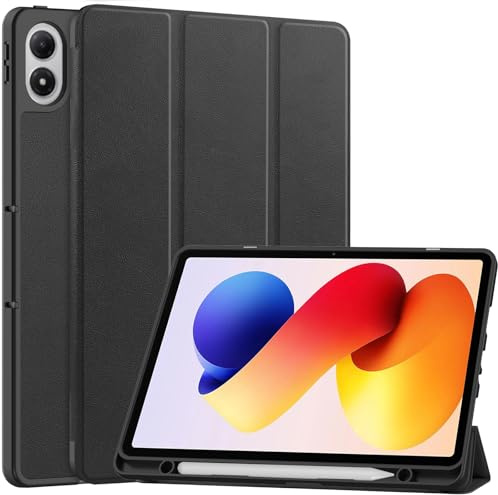 ProCase Coque pour Xiaomi Redmi Pad 2 Pro 12,1 2025, Housse de Protection Ultra-Fine avec Veille/Réveil Automatique pour Tablette Redmi Pad 2 Pro, Porte-Stylet et Fermeture Magnétique -Noir