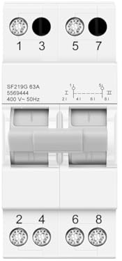 Interruptor de transferencia manual de riel DIN de 2 polos y 400 V, interruptor de conmutación de doble potencia, disyuntor de enclavamiento(63A)