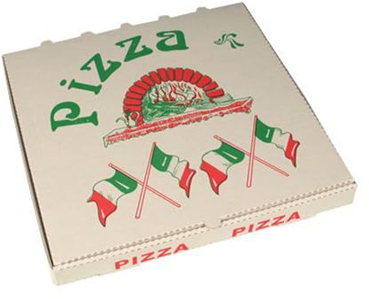 PAPSTAR - Pizzakartons, Cellulose eckig 33x33x4cm Italienische Flagge
