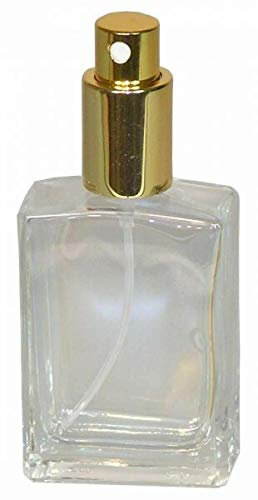 10 Flakon leer 30 ml mit Zerstäuberpumpe und Kappe Gold