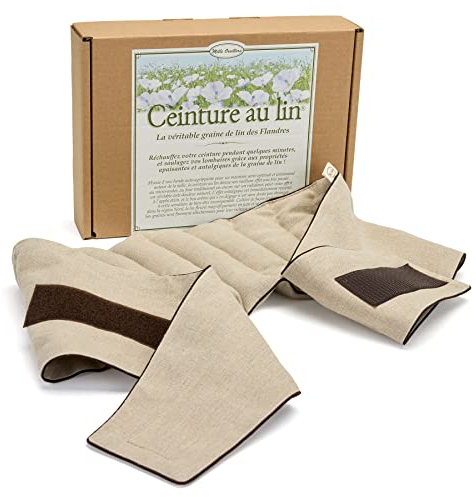 Mille Oreillers - Ceinture au lin® - 20 x 128 cm - Soulage les lombaires - Dos