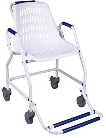 Obea Duschstuhl mit Rollen, 91 x 64 x 60 cm, Weiß