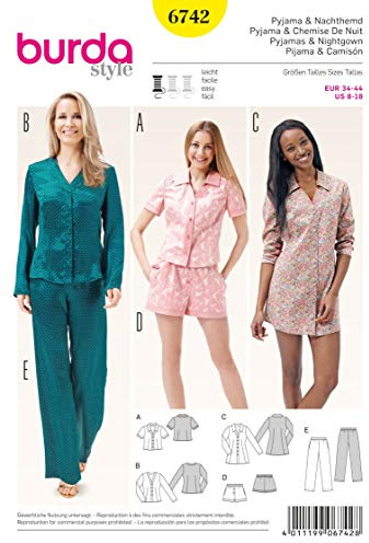 Burda Style Sewing Pattern B6742 Misses' Sleepwear