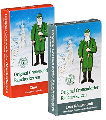 Crottendorfer Räucherkerzen Weihnachtsdüfte 2er Set DREI Königs - Duft + Zimt
