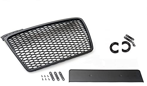 goingfast Schwarz Matt A4 B7 Waben Kühlergrill Sport Front Grill Emblemhalter 04-09