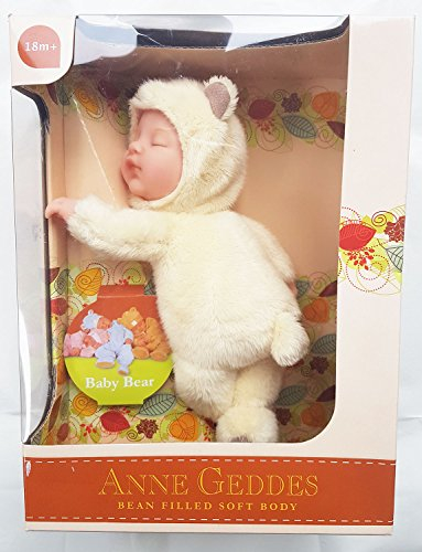 Anne Geddes Baby Bear Cream Beanie Doll