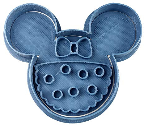 Cuticuter Minnie Perfil Cortador de Galletas, Plástico, Azul, 8x7x1.5 cm