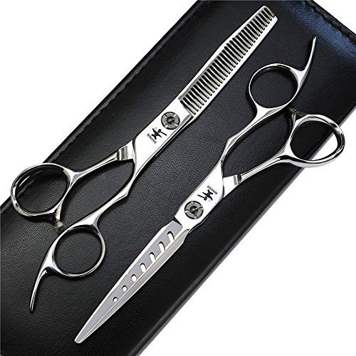 FOMALHAUT 440C Stahl Friseurschere und Effilierschere, 15,2 cm, silberfarben