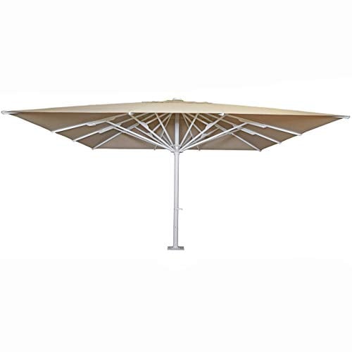 Mendler Gastronomie-Luxus-Sonnenschirm HWC-D20b, XXL-Schirm Marktschirm, 5x5m (Ø7,2m) Polyester/Alu 87kg - beige