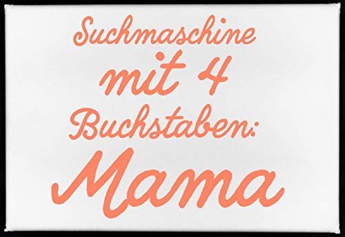 17;30 - MG00024 - Magnet, Suchmaschine mit 4 Buchstaben: Mama, 7,9cm x 5,3cm, weiß