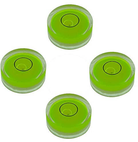 25mm Circular Bubble Spirit Level BY GFNT for Tripod, Phonograph, Turntable Etc 4PCS (25x10mm green)