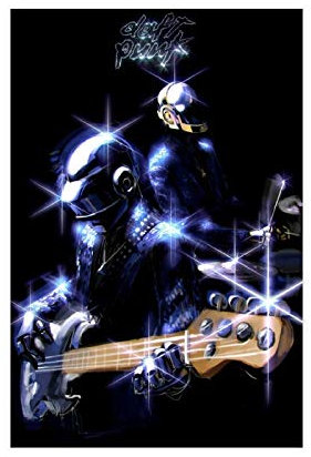 Daft Punk 9 Leinwand-Poster, Schlafzimmer, Dekoration, Sport, Landschaft, Büro, Raumdekoration, Geschenk, 40 x 60 cm, ohne Rahmen