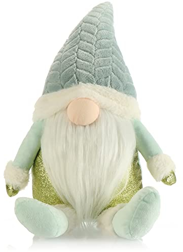 com-four® Premium Weihnachts-Wichtel in XL - Weihnachtsdekoration - winterliche Figur als Dekoaufsteller - niedlicher Kobold als Raumschmuck - Zwerg mit Zipfelmütze