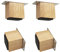 kufu01 Moderne Massivholz Möbelfüße,Eiche Sofabeine TV-Schrankfüße,Couchtischbeine Bettbeine,Couch Sessel Bücherregalbeine Bettfüße,3 Farben,4 Größen,mit Zubehör,4pcs (5cm/2in,Wood Color)