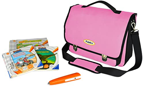 PUNALU kompakte Tasche für die Toniebox und Zubehör mit Soundklappe, Platz für ca. 20 Tonies Hörfiguren (schwarz)