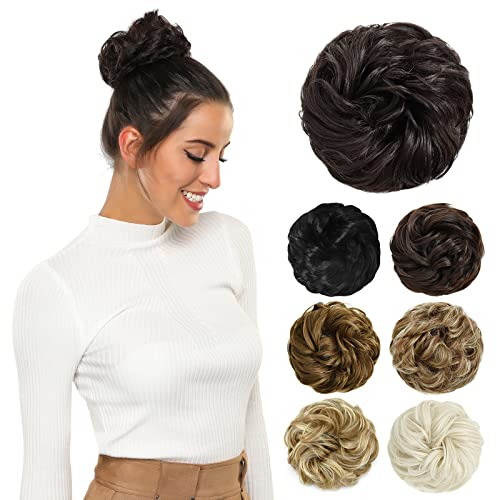 PARXITN Unordentlicher Dutt Haarteile für Frauen Haar Dutt Haarverlängerung Hochsteckfrisuren lockige Unordentlicher Dutt Scrunchie