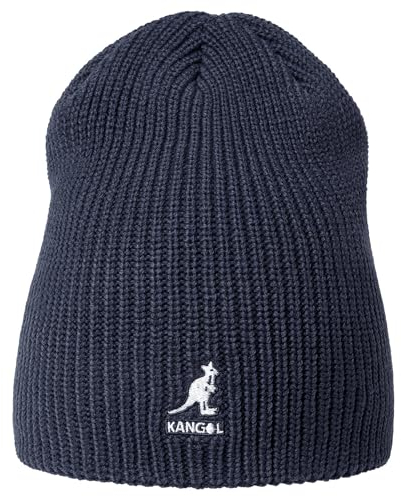 Kangol Cardinal 2 Way Beanie Dockermütze Strickmütze Wintermütze (One Size - dunkelgrau)