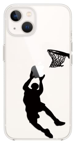 Blingy's Schutzhülle für iPhone 14, lustiges Basketballspieler-Muster, Cooles Sport-Design, transparent, weich, TPU, Schutzhülle, kompatibel mit iPhone 14, 15,5 cm (6,1 Zoll) (Basketball)