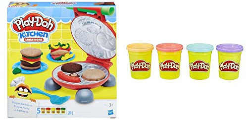 Play Doh La Barbacoa (Hasbro B5521EU7), Color/Modelo Surtido & Pack de 4 Colores/Modelos Surtidos