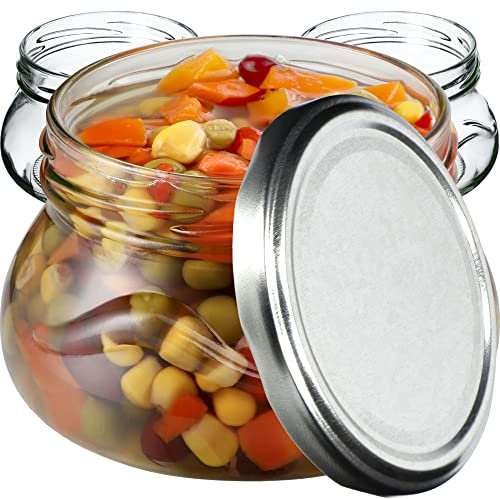 KADAX Lot de 50 petits bocaux de conservation de 300 ml, bocaux miniatures pour miel et épices, pots à confiture avec couvercle, bocaux hermétiques à offrir (argentés)