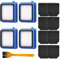 QX7 Filter für AEG QX8-2 QX7 QX6 Staubsauger, Filterset Ersatzfilter Kit für AEG ASKW1 Filter mit Wiederverwendbar 4 Vormotorfilter 8 Hygienefilter 1 Reinigungsbürste