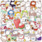 AUCEKO 50 Stück Molang Rabbit Aufkleber Pack Chubby Rabbit Sticker Set wasserdichte Vinyl Sticker für Laptop Kinder Autos Motorrad Fahrrad Skateboard Gepäck Koffer Computer Aufkleber Graffiti Decal