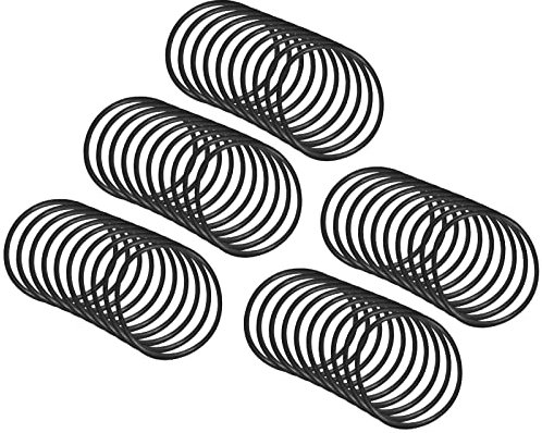 QUARKZMAN 50 Stücke Nitrilgummi Gummidichtung Dichtungsring 30mm x 26mm x 2mm für Wasserhahn Klempner Reparatur Dichtung Verbindung, Schwarz