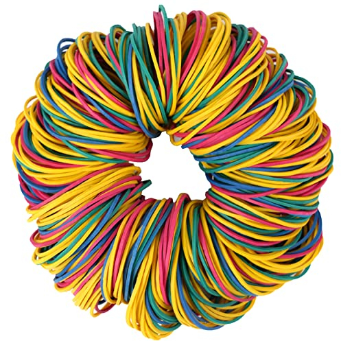 AIWOQI Gummibänder, Größe #16, mehrfarbig, elastisches Gummiband, klein, 600 Stück, Größe 16, Gummibänder, Bürobedarf, Zuhause, Paket Haushalt