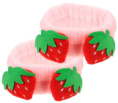 Beatifufu 2Stücke Komfortable Gesicht Reinigungs Haarbänder für Damen Kosmetik Haarband für Make Up und Spa Anwendungen Weiches Material Ideal für Hautpflege und Gesichtswäsche