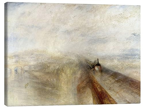 Posterlounge Rain, Steam and Speed Canvas print | 40 x 30 cm by Joseph Mallord William Turner Beige Wall art Wall decor