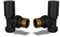 UK Radiators Round Black Radiator Valve Pair - Black Matt Finish - Classy and Modern Design 1/2 x 10mm Angled Radiator Valve Pair - Pair of Valves