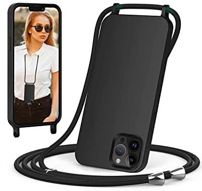 ScandiCasis Handykette für iPhone 11 Pro Max Hülle mit Band, Handyhülle mit Schnur zum Umhängen, weiche TPU Silikonhülle mit Band [verstellbar] Halskettenhülle für iPhone 11 Pro Max