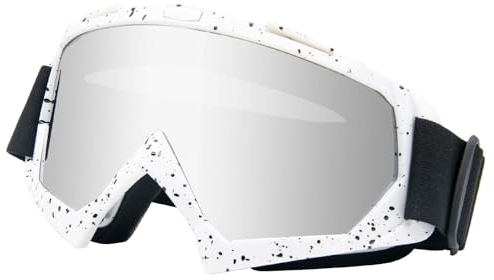 YAMEIZE Motocross Brille Damen Herren OTG Schneebrille Anti Fog UV Schutzbrille Skifahren Radfahren Snowboard Motorrad Racing MX Fahrbrille