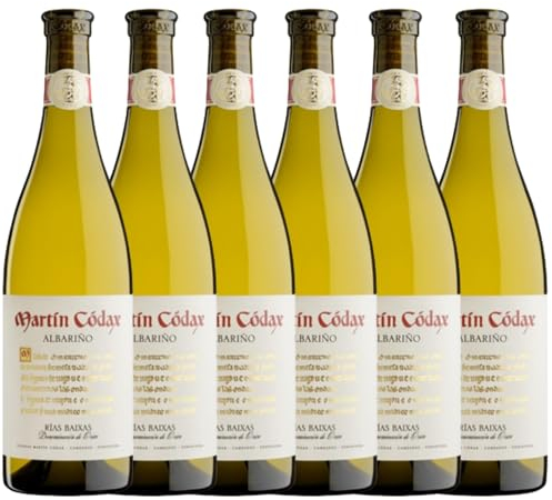 Martin Codax 2022 - Vino Blanco Albariño Rias Baixas - Ideal Combinar con Mariscos, Pescados, Carnes Blancas, Arroces, Quesos Frescos - Pack 6 Botellas 750ml