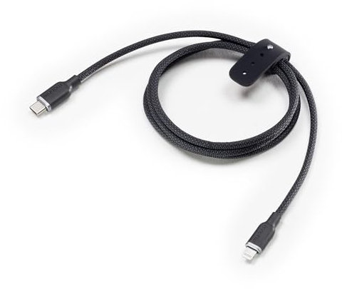 ZAGG mophie Charge Stream, Lightning auf USB-C, Schnellladekabel, Kabel zur Datenübertragung, Enduraflex Silikon, langlebig, strapazierfähig, 60W, 1m, schwarz