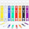 Haconba 40 Packs Mini Flashlight Keychain Bulk Colorful Small Portable LED Lights Ultra Bright Flashlight Key Ring for Outdoor Camping Activity, 8 Colors