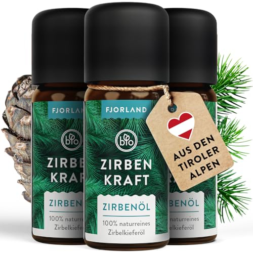 Fjorland Zirbenöl BIO naturrein 30ml - [ECHTES ZIRBENÖL] naturreines ätherisches Zirbelkieferöl