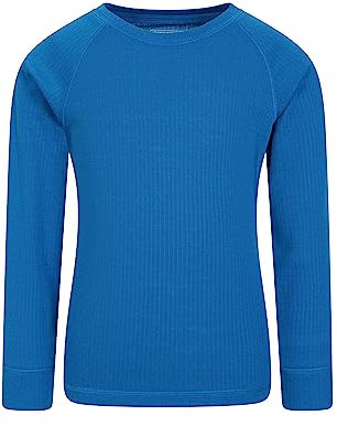 Mountain Warehouse Talus Kids Base Layer Top - Breathable & Lightweight, Moisture Wicking, Boys & Girls - Autumn, Winter, Travel Cobalt (02) Kids Size 5-6 Years