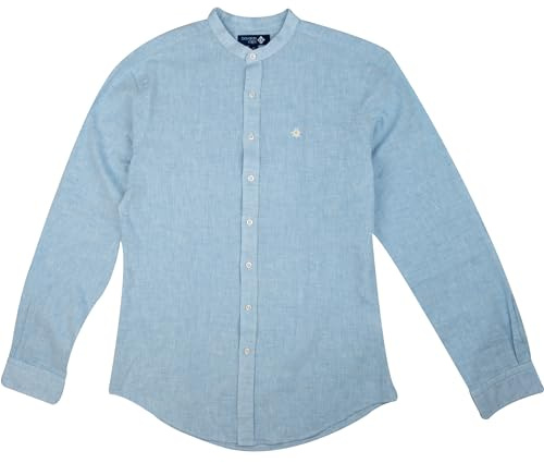 Bavarian Caps Herren Edelweiß Sommerfrische Hemd, hellblau, XL
