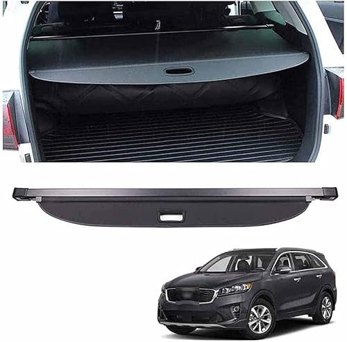 Auto Einziehbarer Laderaumabdeckung Für Ki-a Sorento 2009-2011 2012,Hintere Kofferraum-Hutablage Schutz Der PrivatsphäRe Frachtabdeckungen Rollo