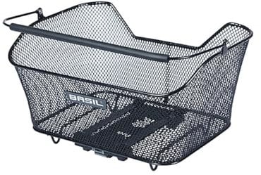 Basil Base M Fahrradkorb - MIK-System hinten - 15 Liter - wetterfest und robust - Schwarz