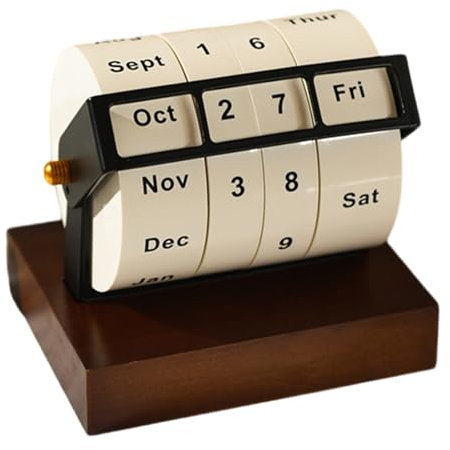 XINYIN Tischkalender Drehkalender Tischkalender Dekokalender Holzkalender Bürobedarf