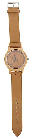 TENDYCOCO Reloj De Madera De Bambú para Hombre Y Mujer con Diseño De Esfera Elegante Reloj De Pulsera De Cuarzo para Actividades Diarias Y Ocasiones Especiales