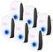 AOOWU Anti-moustiques ultrasoniques, 6PCS Répulsif Ultrasonique pour Souris, Anti-Rats, Silencieux Non-Toxique, Répulsif Intérieur Dispositif Anti Souris Insectes, Moustiques, Cafards, Rats, Araignées