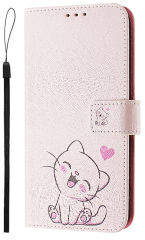 Color Pattern Phone Pocket Suitable for Samsung Galaxy S22 Ultra Case Book style Side Flip Wallet Magnetic with Card Slots Wrist Strap Girls Chic Personalised Protective Galaxy S22 Ultra,Qute Cat