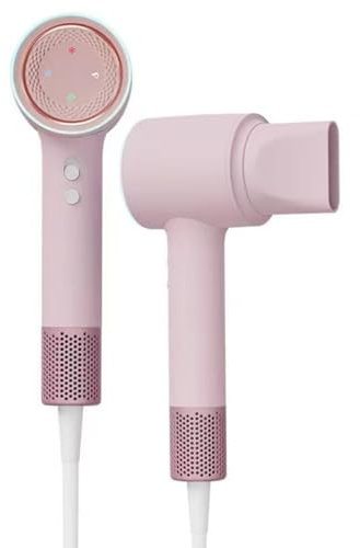 2025 Nuevo Secador de Pelo Profesional Ionico con Boquilla de Cabeza Hair Dryer Portatil de 3 Tenperaturas 1600W Tecnología IA y 200 Millones de Iones Negativos para Hogar,Viaje,Gimnasio (Rosa)