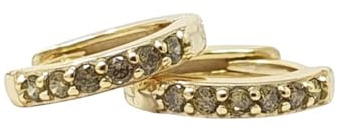 Harfi Peridot August Birthstone Small Huggie Hoop Earrings