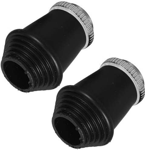 GARVALON Manchons en Caoutchouc Noir 2pcs pour Pieds de Grosse Caisse Augmentent la Friction et Assurent une Stabilité pour Batterie