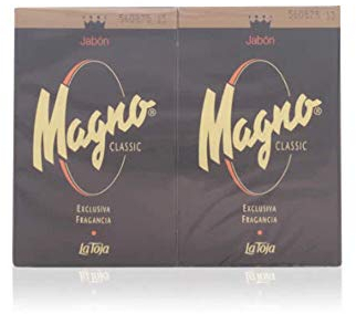 Magno Jabon by La Toja. Magno Classic Black Glycerin Soap Set - 2 Bars x 4.4 oz Each by MAGNO